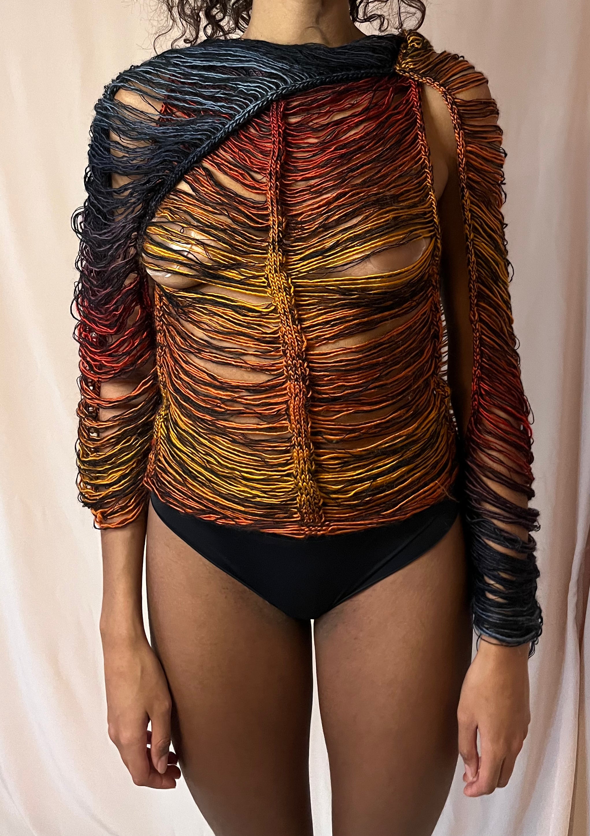 TOP MULTICOLORE EN LAINE