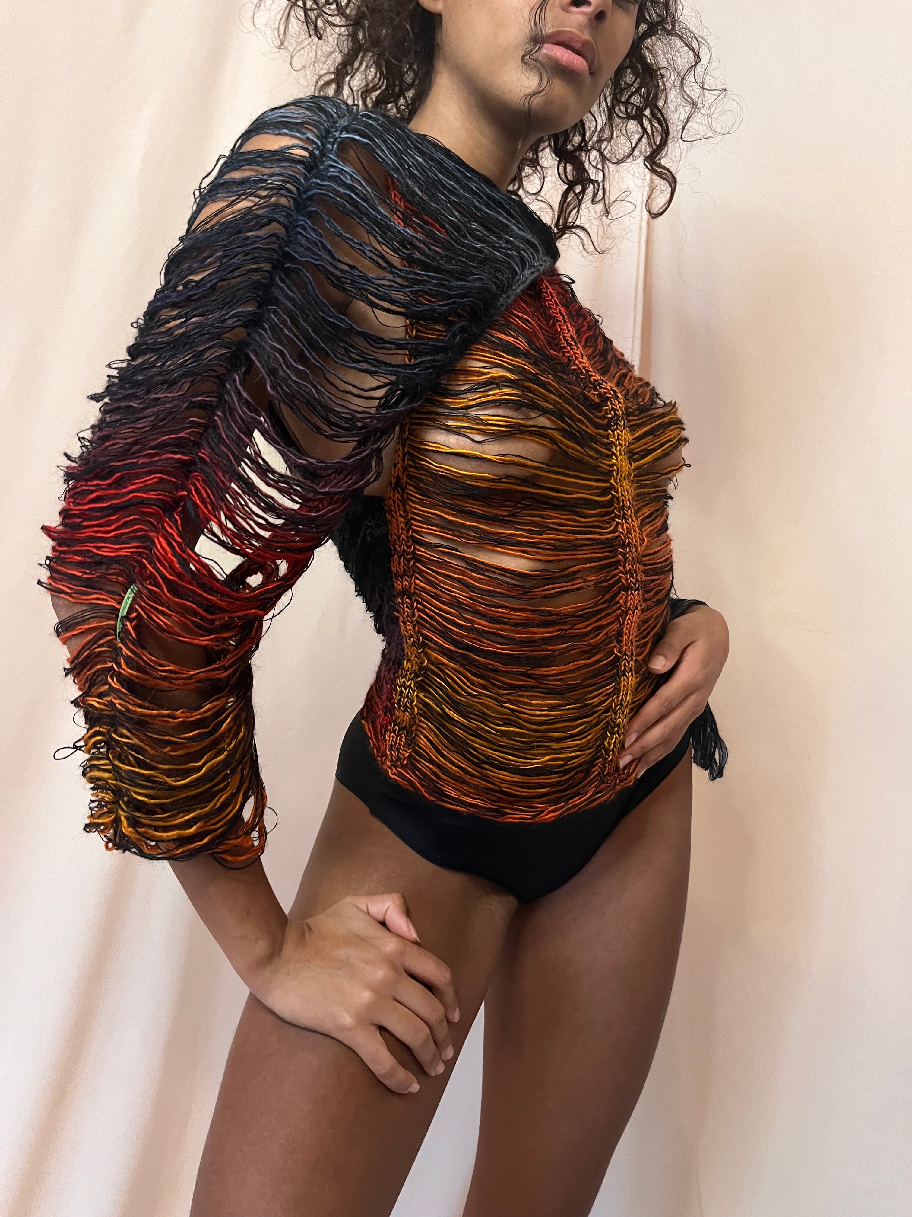 TOP MULTICOLORE EN LAINE