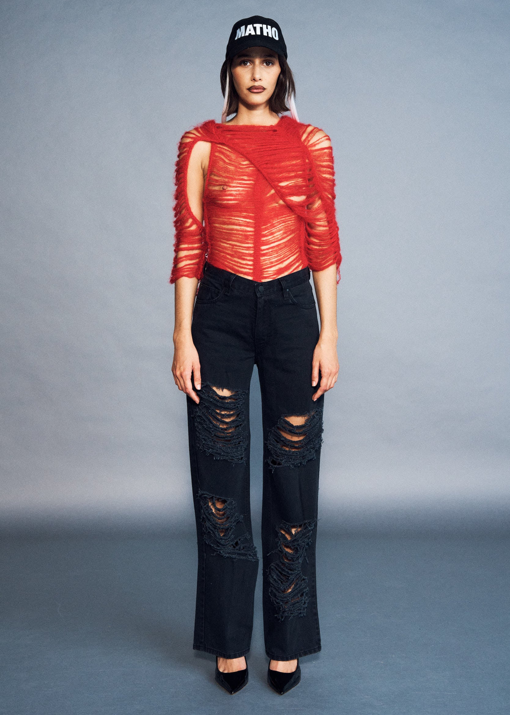 STORM TOP ROUGE MOHAIR