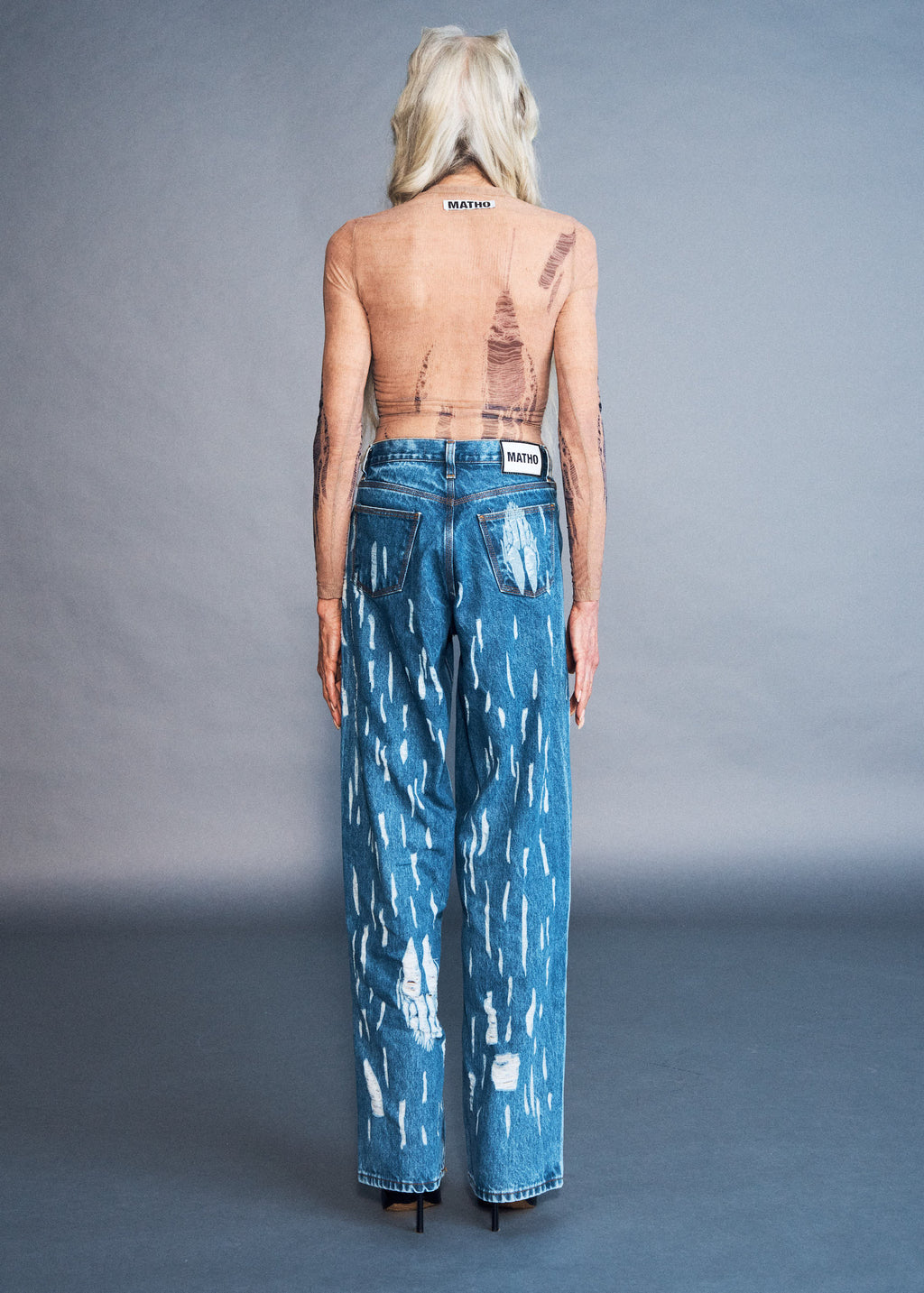 TOP BEIGE ROMA TROMPE L'OEIL FEMME