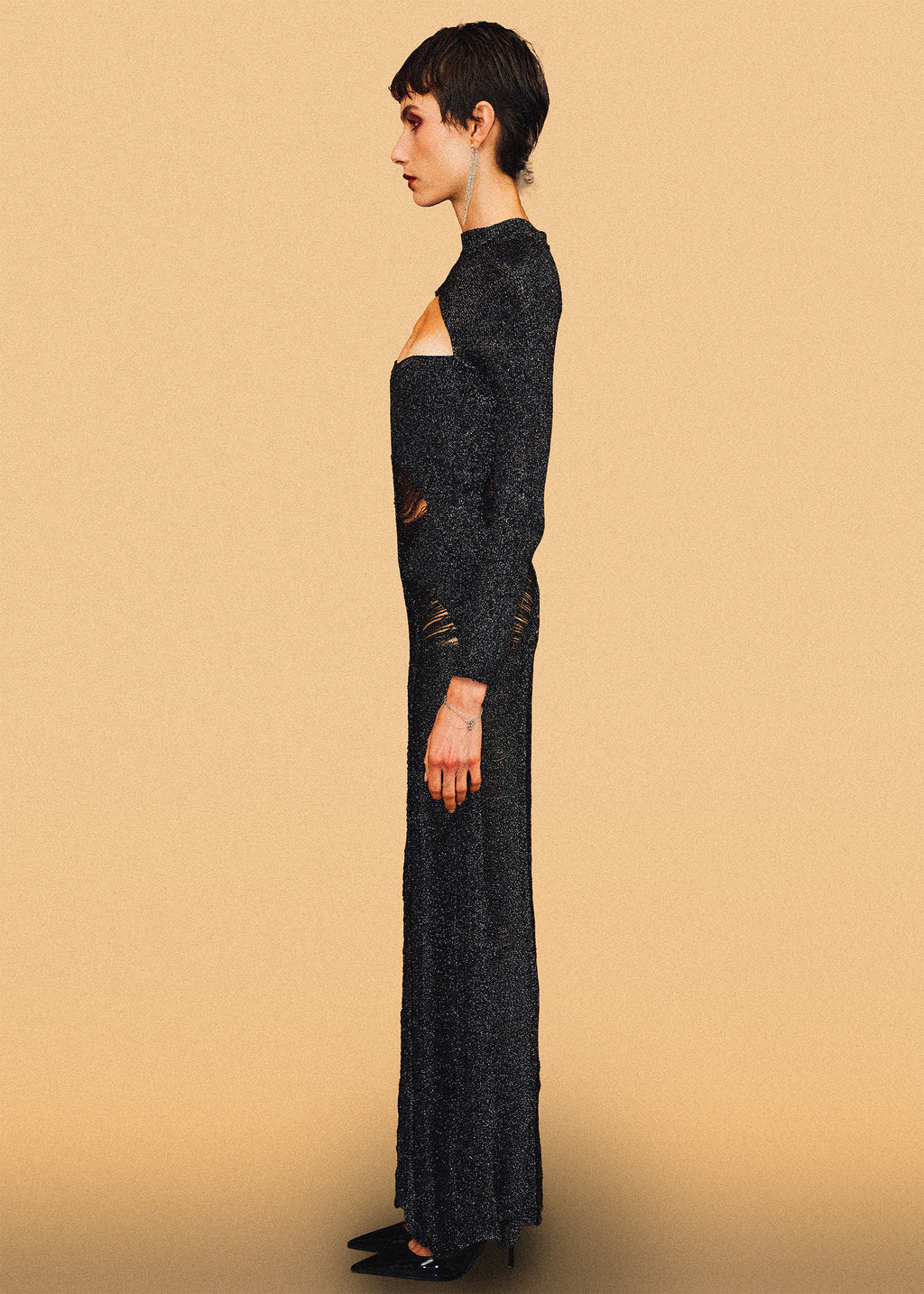 ROBE DEM NOIRE PAILLETÉE