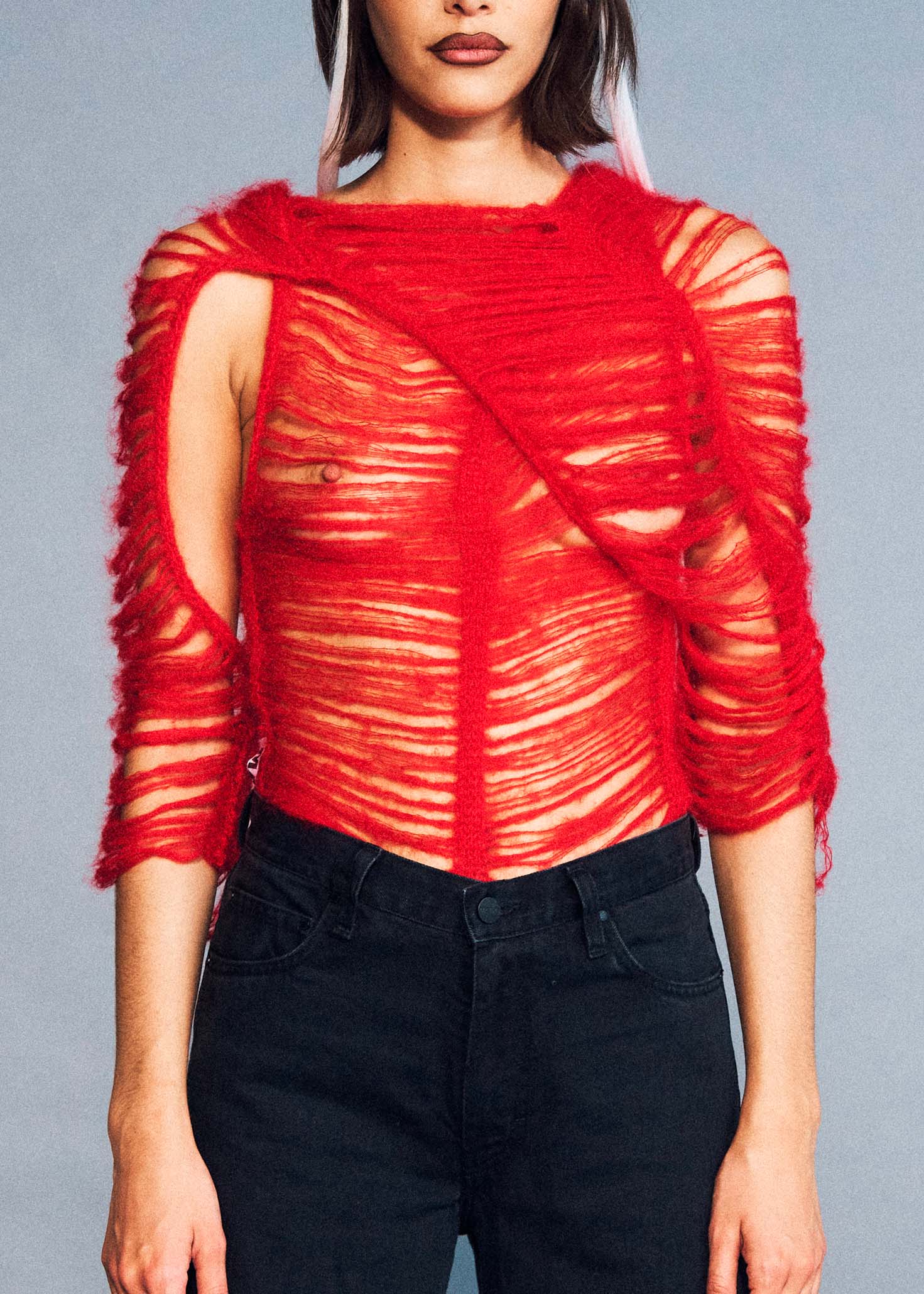 STORM TOP ROUGE MOHAIR